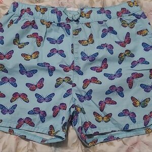 The Children's Place Twill Blue Butterfly Print Shorts